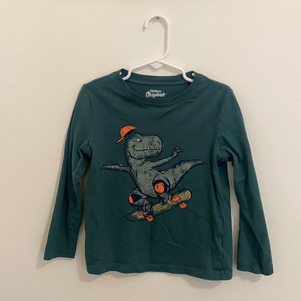 Set of 5- boys long sleeve shirts size 5T from Carter’s